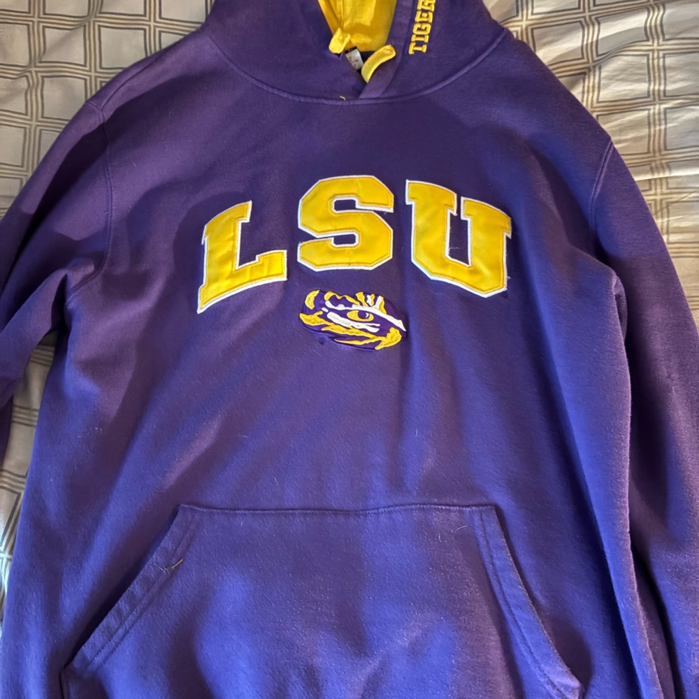 Stadium Athletics Purple and Yellow Men's Sweater